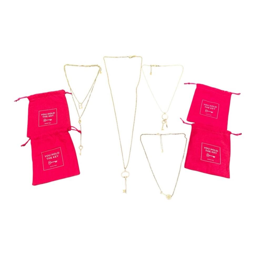 NEW Mary Kay Bundle of (4) You Hold the Key Necklaces Never Worn Gold Keys